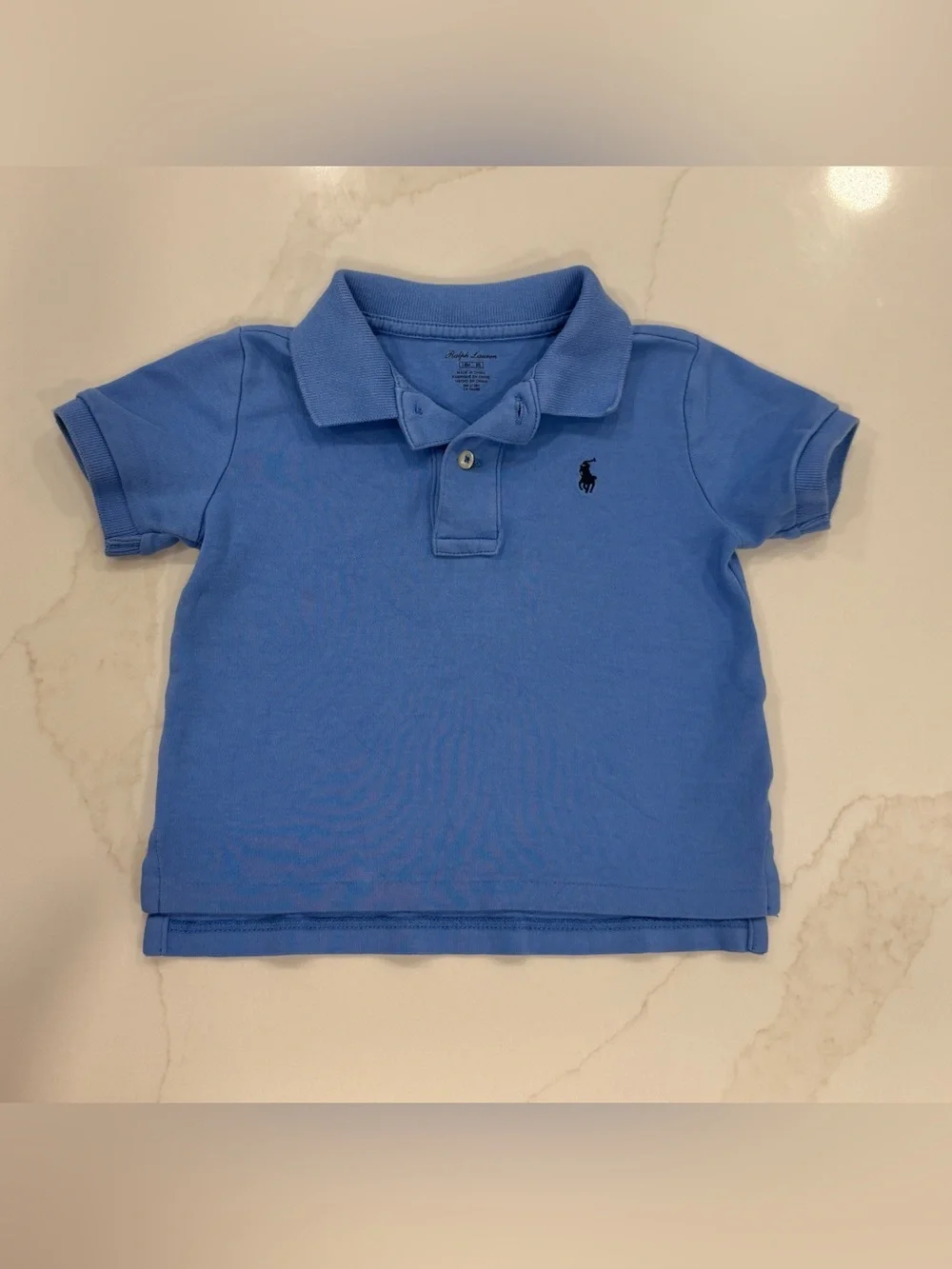 Like NEW Ralph Lauren Blue Polo Shirt for Kids 18mo